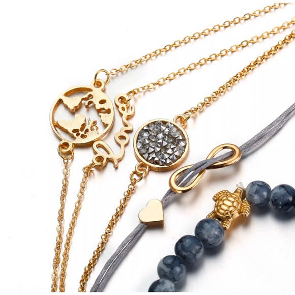 ✨NEW✨ 5pc travel love turtle natural bead bracelet - Picture 5 of 6